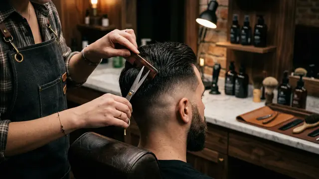 scissors and comb barber tools