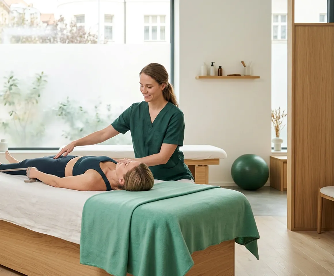 bright clean physiotherapy studio modern rehabilitation interior