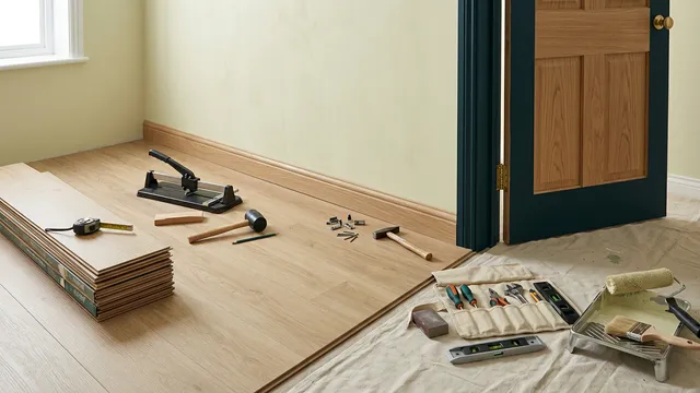 Floor laying painting and door repair tools