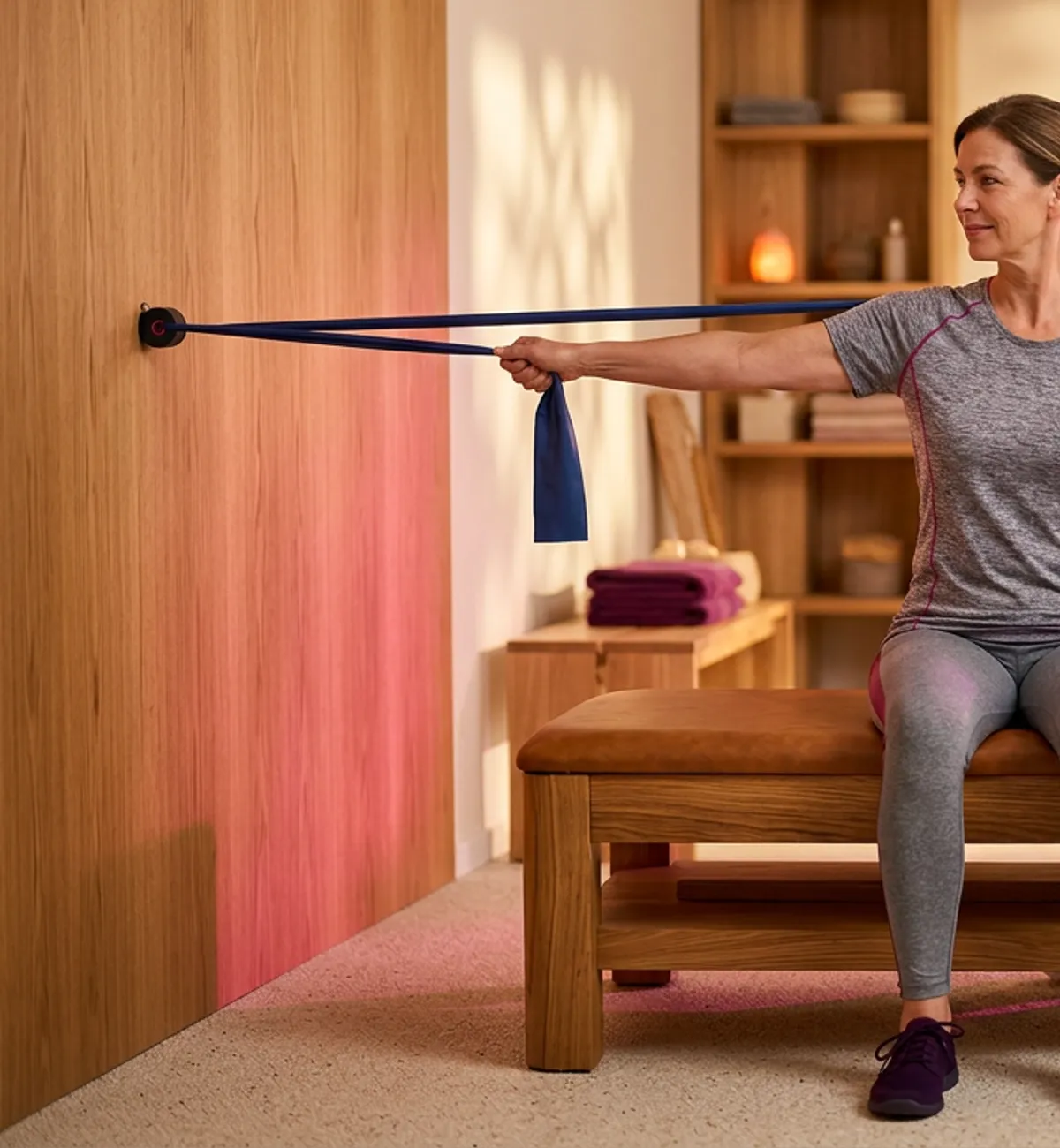 rehabilitation exercise physical therapy patient warm light